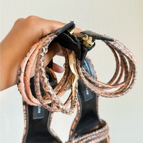 Derek Lam snake print pink heels - Picture 3 of 6